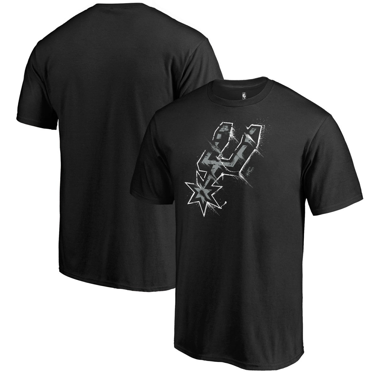 San Antonio Spurs Splatter Logo T-Shirt Black - NBA