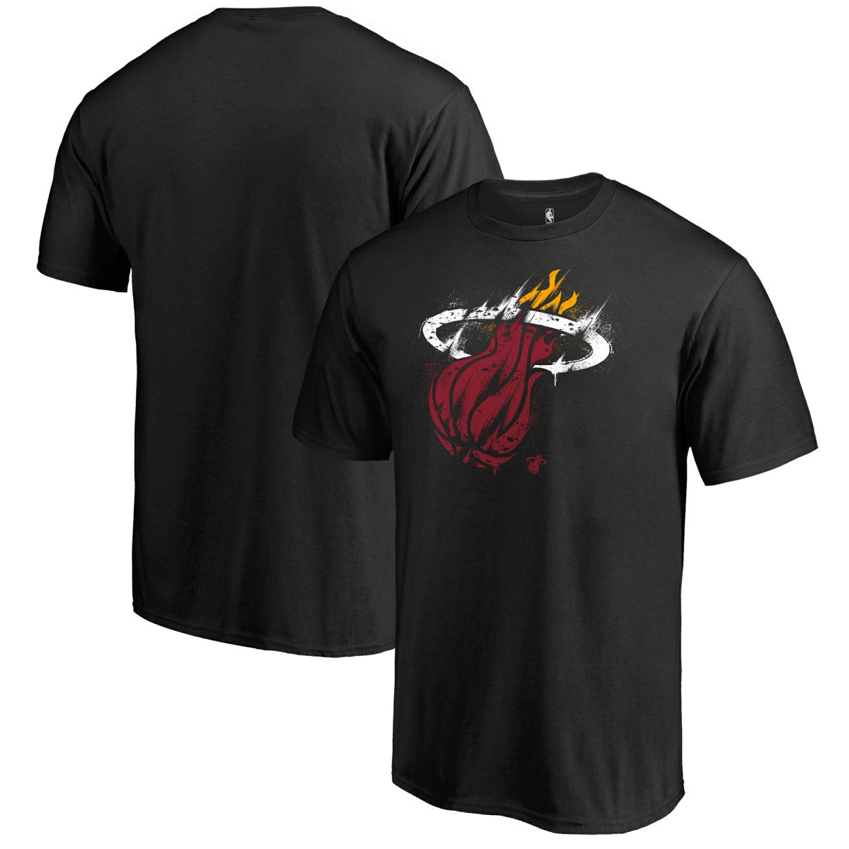 Miami Heat Splatter Logo T-Shirt Black - NBA