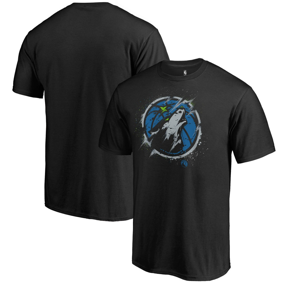 Minnesota Timberwolves Splatter Logo T-Shirt Black - NBA