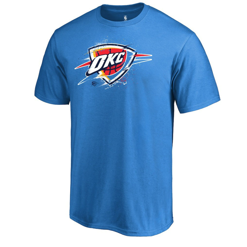 Oklahoma City Thunder Splatter Logo T-Shirt Blue - NBA