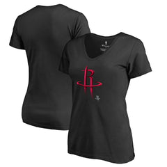 Houston Rockets Women's Midnight Mascot V-Neck T-Shirt Black - NBA
