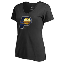 Indiana Pacers Women's Midnight Mascot V-Neck T-Shirt Black - NBA
