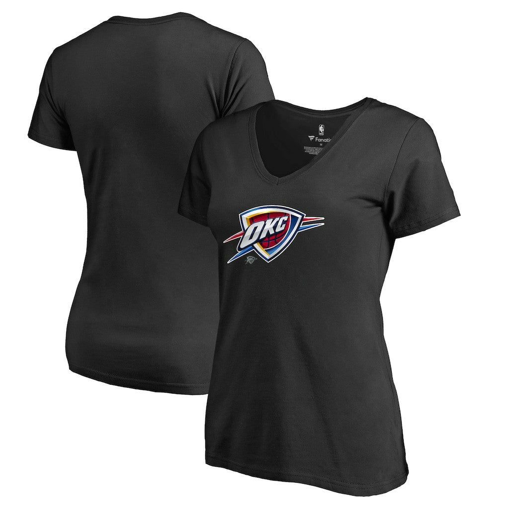 Oklahoma City Thunder Women's Midnight Mascot V-Neck T-Shirt Black - NBA