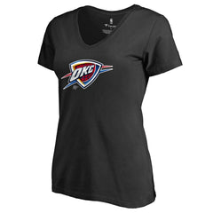 Oklahoma City Thunder Women's Midnight Mascot V-Neck T-Shirt Black - NBA