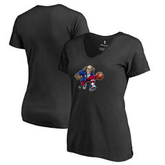 Philadelphia 76ers Women's Midnight Mascot V-Neck T-Shirt Black - NBA