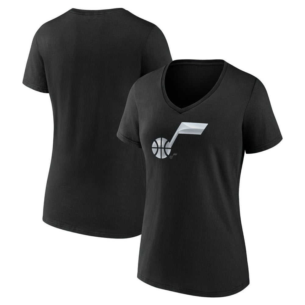 Utah Jazz Women's Midnight Mascot V-Neck T-Shirt Black - NBA