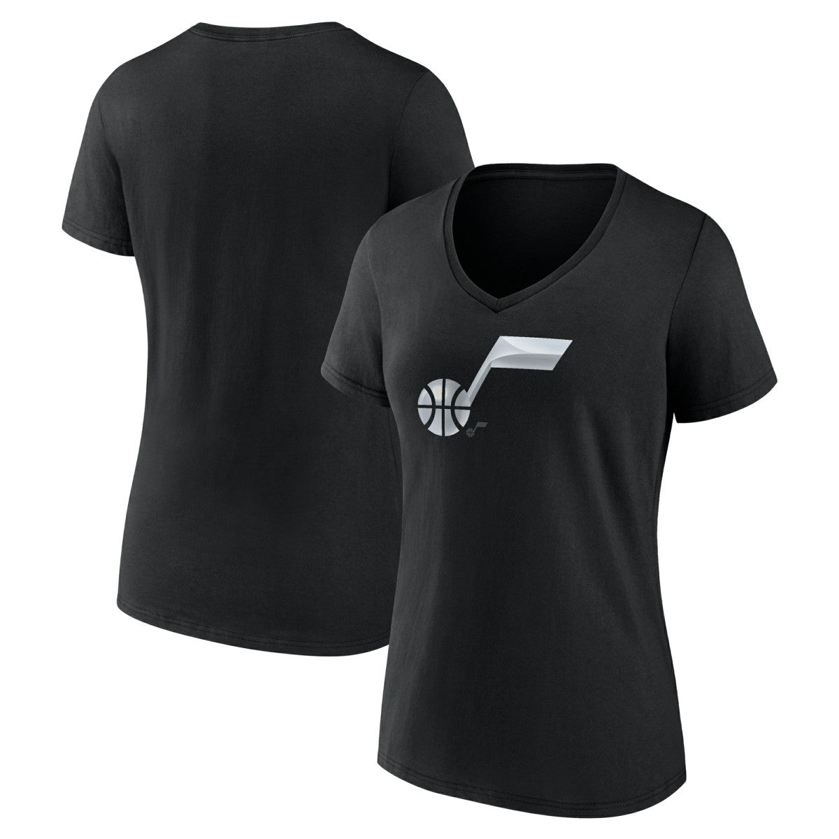 Utah Jazz Women's Midnight Mascot V-Neck T-Shirt Black - NBA
