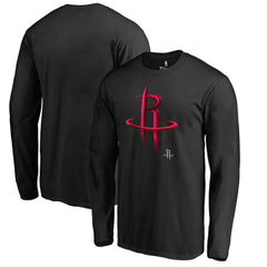 Houston Rockets Midnight Mascot Long Sleeve T-Shirt Black - NBA