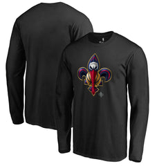 New Orleans Pelicans Midnight Mascot Long Sleeve T-Shirt Black - NBA