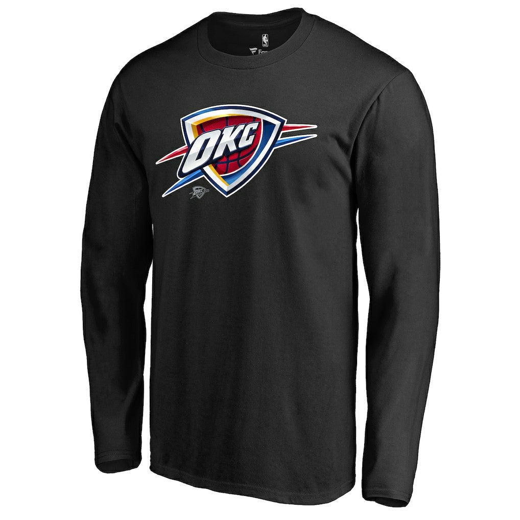 Oklahoma City Thunder Midnight Mascot Long Sleeve T-Shirt Black - NBA