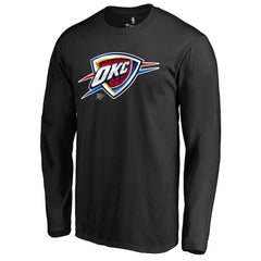 Oklahoma City Thunder Midnight Mascot Long Sleeve T-Shirt Black - NBA