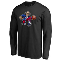 Philadelphia 76ers Midnight Mascot Long Sleeve T-Shirt Black - NBA