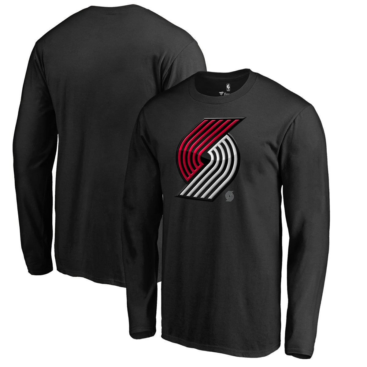 Portland Trail Blazers Midnight Mascot Long Sleeve T-Shirt Black - NBA