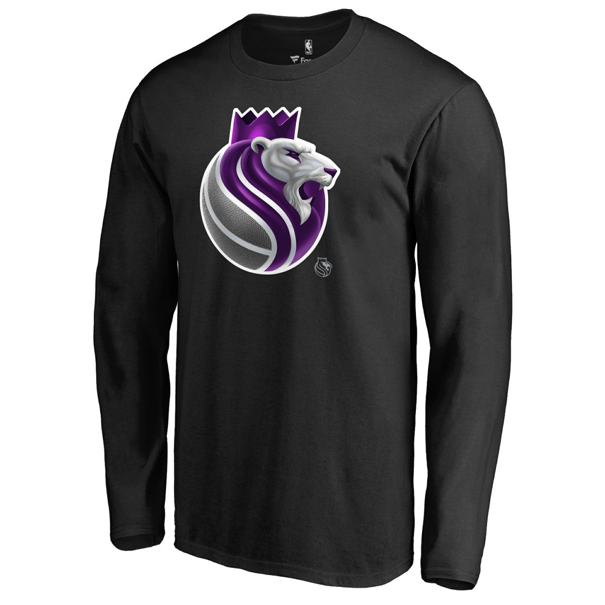Sacramento Kings Midnight Mascot Long Sleeve T-Shirt Black - NBA