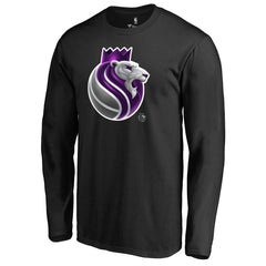 Sacramento Kings Midnight Mascot Long Sleeve T-Shirt Black - NBA