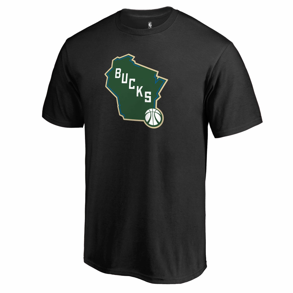 Milwaukee Bucks Alternate Logo T-Shirt Black - NBA