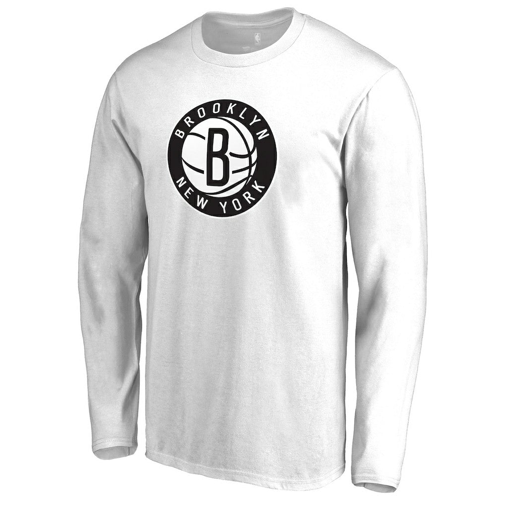 Brooklyn Nets Alternate Logo Long Sleeve T-Shirt White - NBA