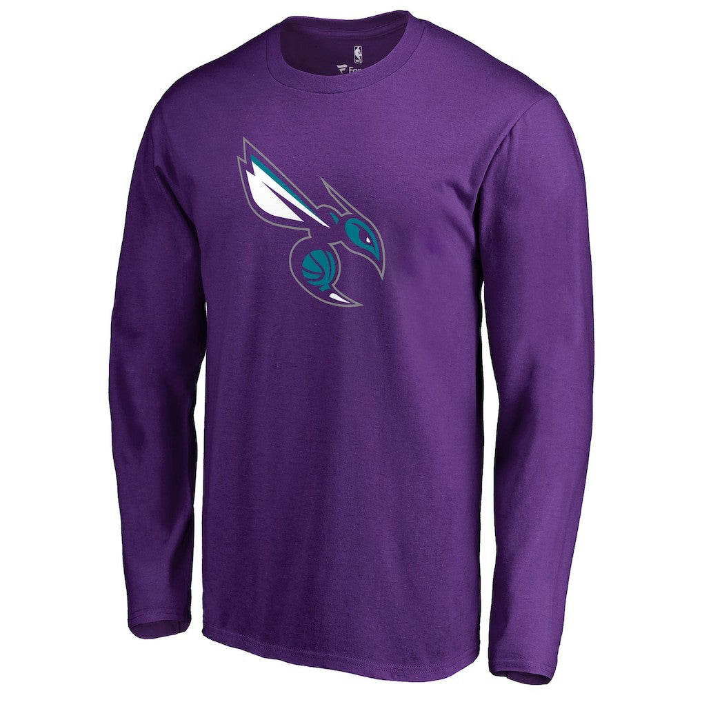 Charlotte Hornets Alternate Logo Long Sleeve T-Shirt Purple - NBA