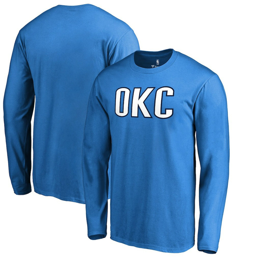 Oklahoma City Thunder Alternate Logo Long Sleeve T-Shirt Blue - NBA