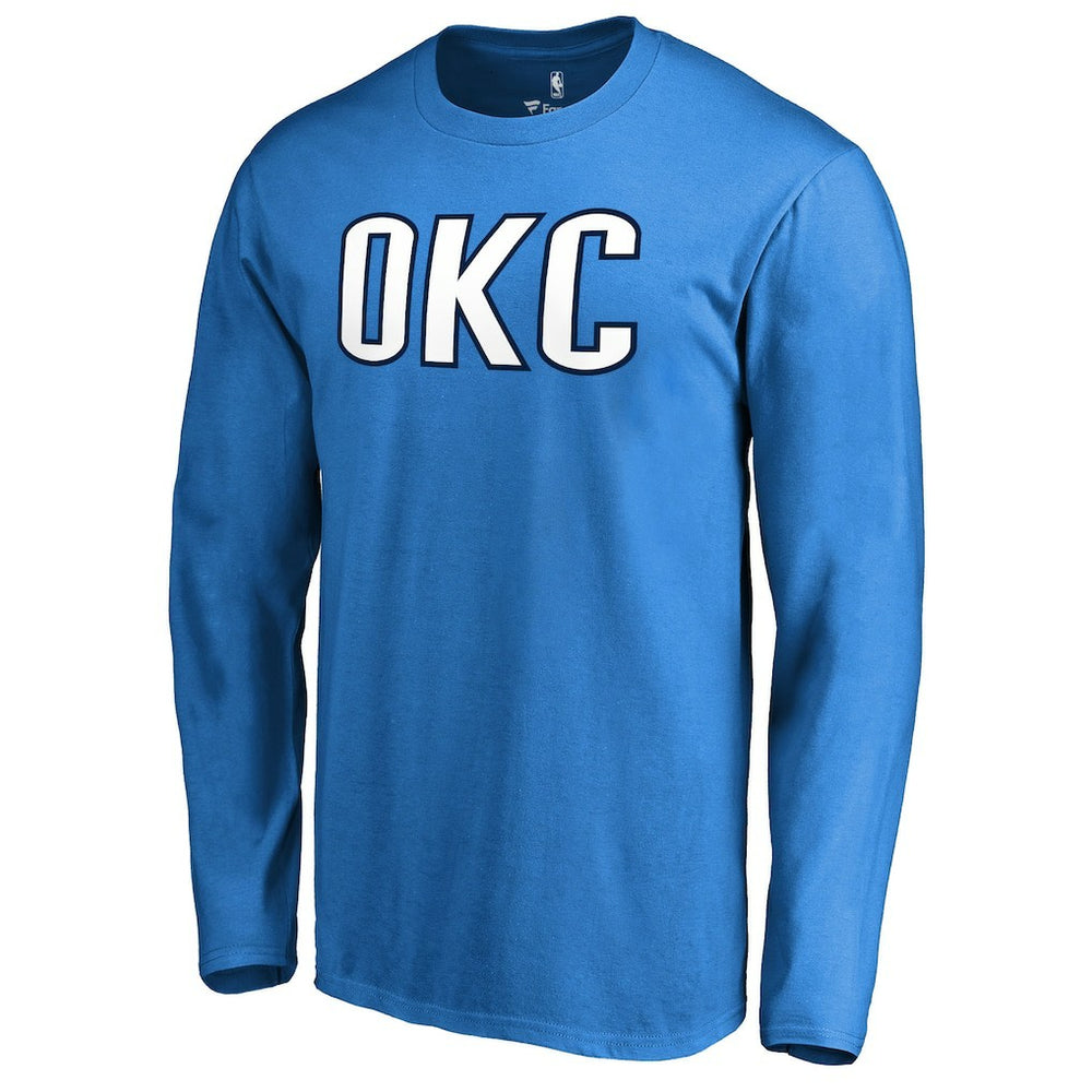 Oklahoma City Thunder Alternate Logo Long Sleeve T-Shirt Blue - NBA