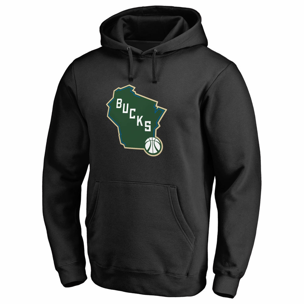 Milwaukee Bucks Alternate Logo Pullover Hoodie Black - NBA