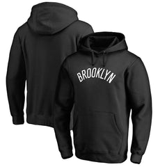 Brooklyn Nets Wordmark Pullover Hoodie Black - NBA