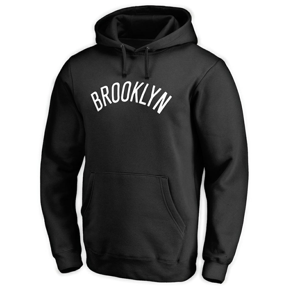 Brooklyn Nets Wordmark Pullover Hoodie Black - NBA