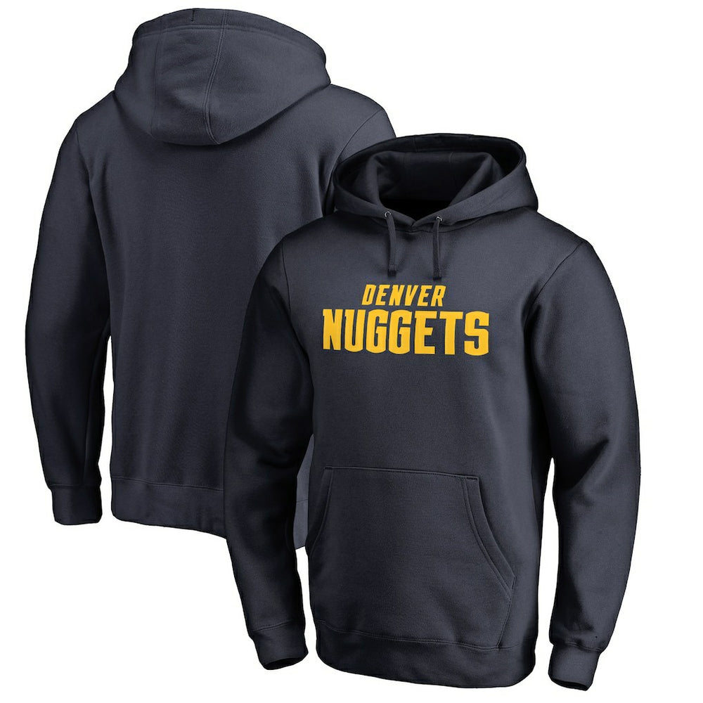 Denver Nuggets Wordmark Pullover Hoodie Navy - NBA