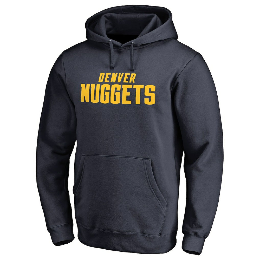 Denver Nuggets Wordmark Pullover Hoodie Navy - NBA