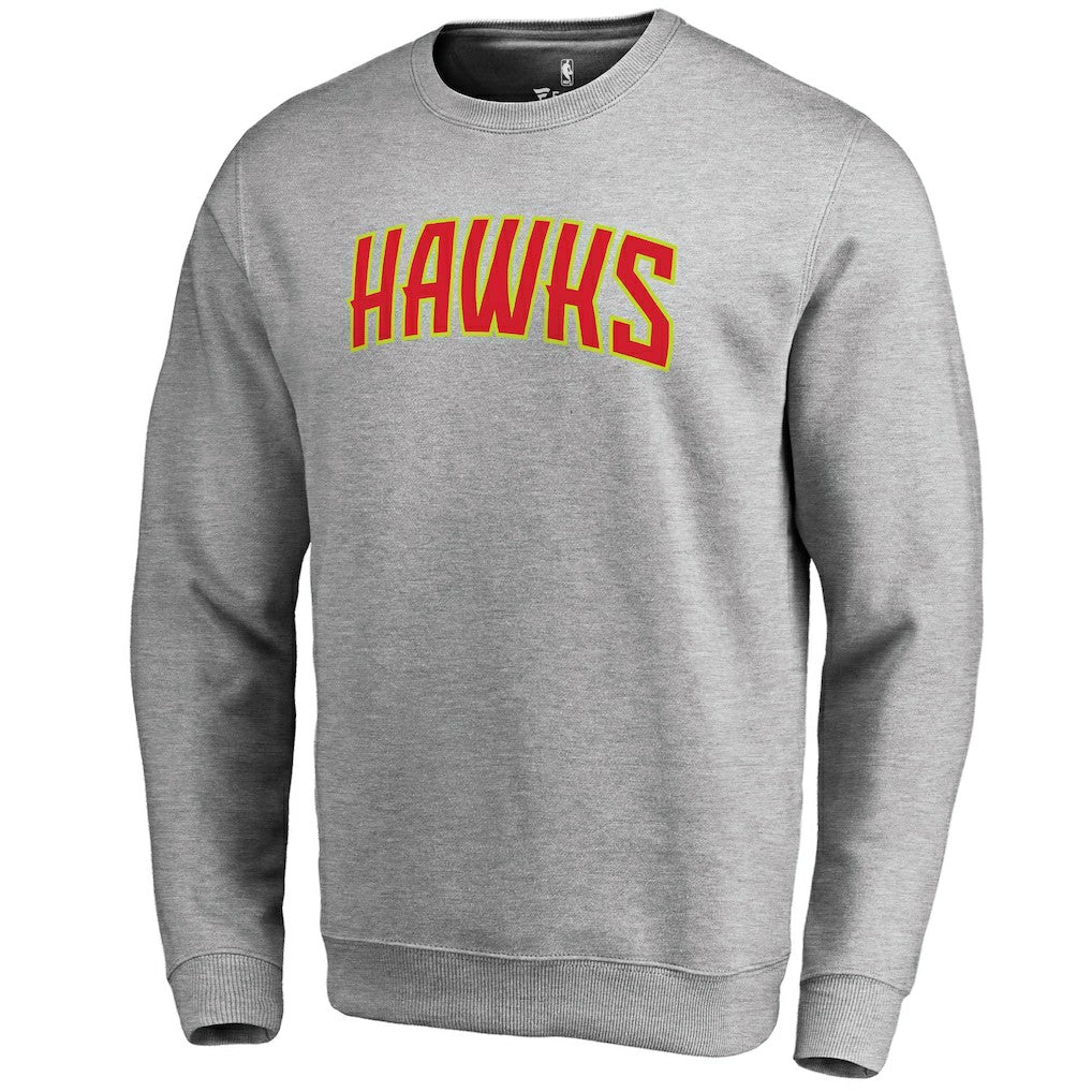 Atlanta Hawks Wordmark Pullover Sweatshirt Heathered Gray - NBA