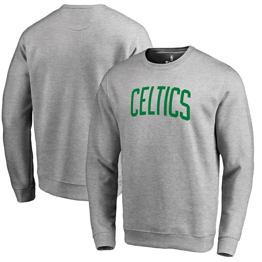 Boston Celtics Wordmark Pullover Sweatshirt Heathered Gray - NBA