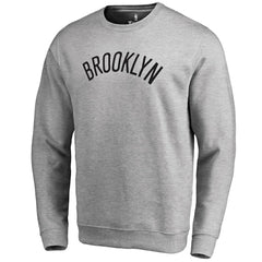 Brooklyn Nets Wordmark Pullover Sweatshirt Heathered Gray - NBA