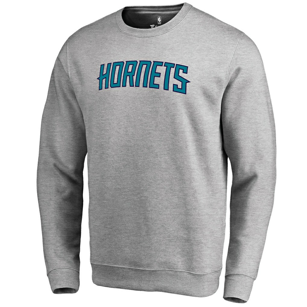 Charlotte Hornets Wordmark Pullover Sweatshirt Heathered Gray - NBA