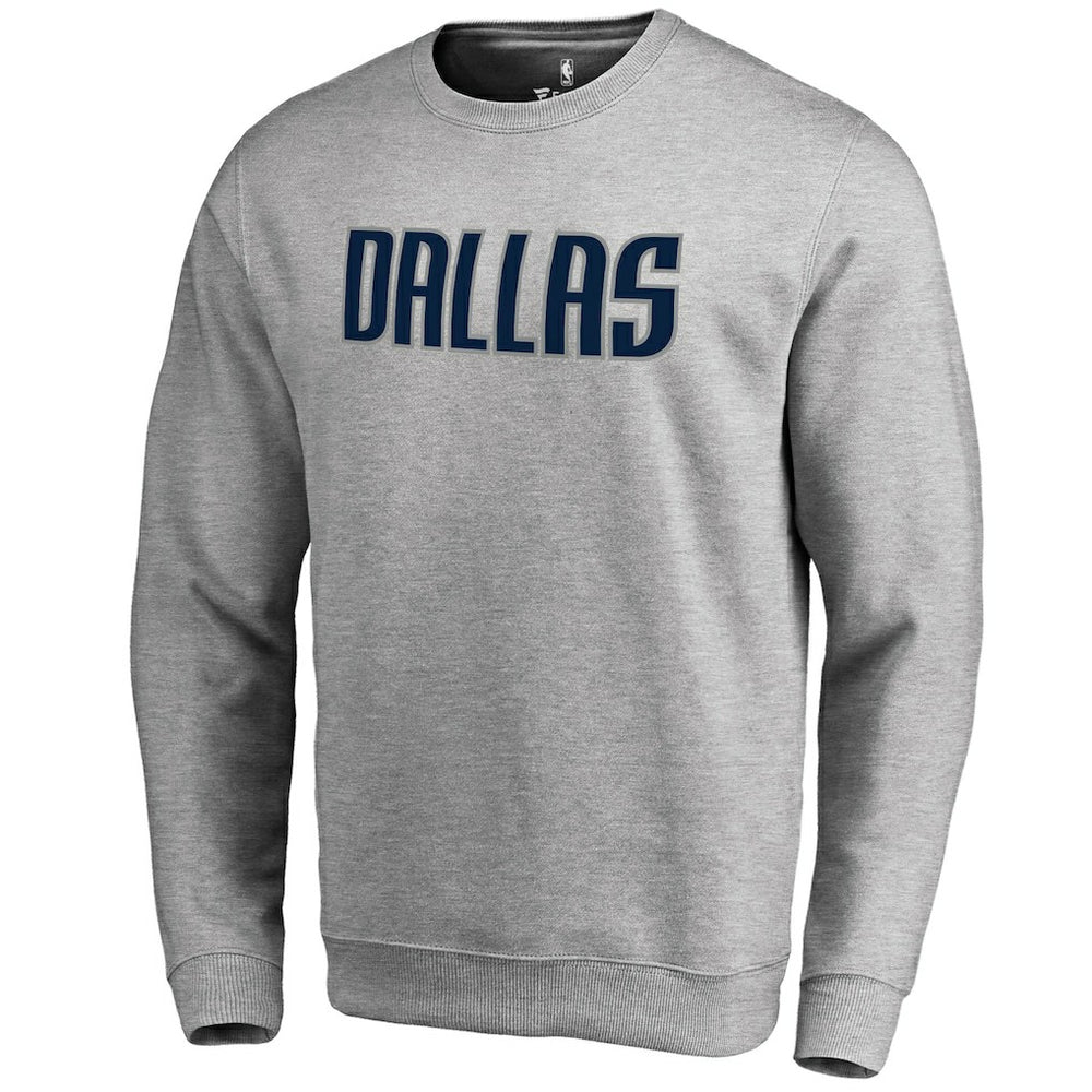 Dallas Mavericks Wordmark Pullover Sweatshirt Heathered Gray - NBA