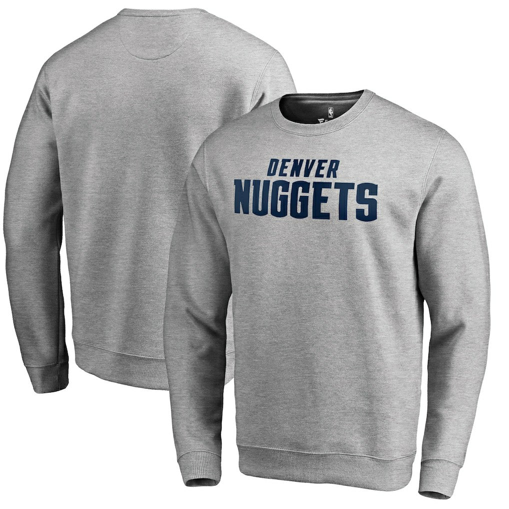 Denver Nuggets Wordmark Pullover Sweatshirt Heathered Gray - NBA