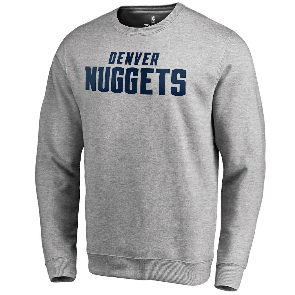 Denver Nuggets Wordmark Pullover Sweatshirt Heathered Gray - NBA
