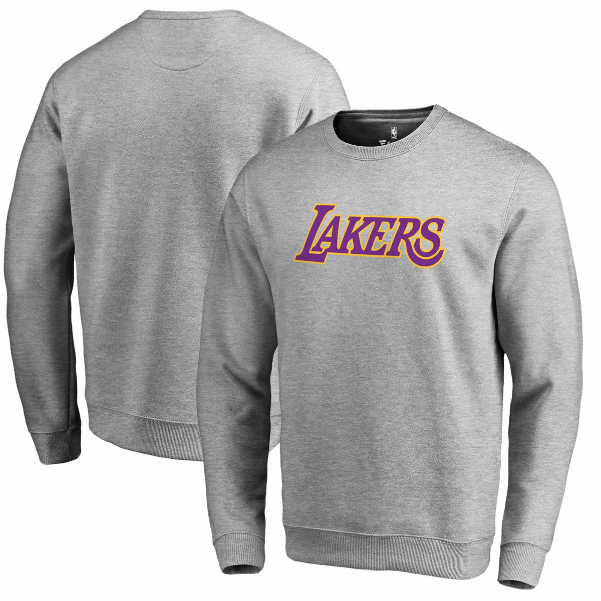 Los Angeles Lakers Wordmark Pullover Sweatshirt Heathered Gray - NBA
