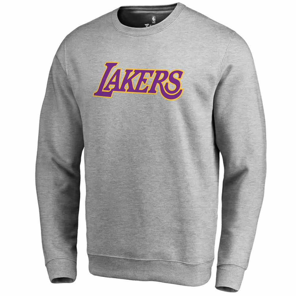 Los Angeles Lakers Wordmark Pullover Sweatshirt Heathered Gray - NBA