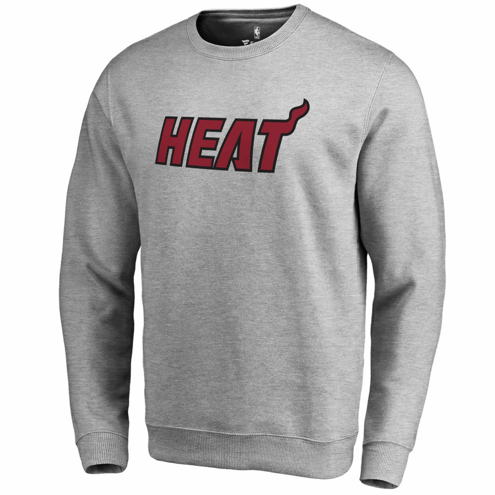Miami Heat Wordmark Pullover Sweatshirt Heathered Gray - NBA