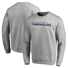 Minnesota Timberwolves Wordmark Pullover Sweatshirt Heathered Gray - NBA