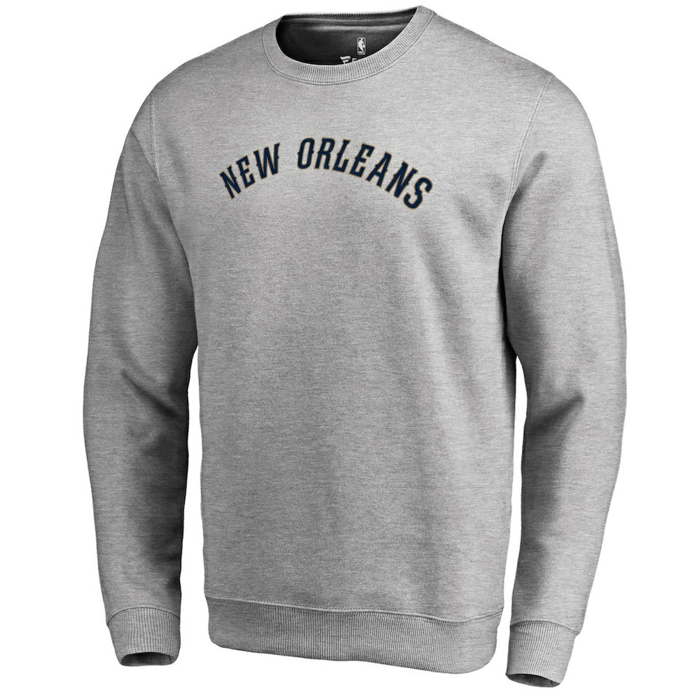 New Orleans Pelicans Wordmark Pullover Sweatshirt Heathered Gray - NBA