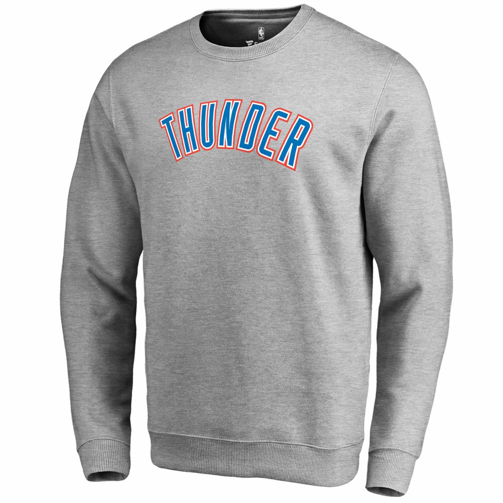 Oklahoma City Thunder Wordmark Pullover Sweatshirt Heathered Gray - NBA