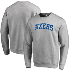 Philadelphia 76ers Wordmark II Pullover Sweatshirt Heathered Gray - NBA