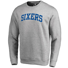 Philadelphia 76ers Wordmark II Pullover Sweatshirt Heathered Gray - NBA