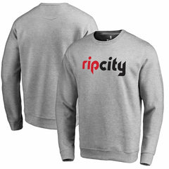 Portland Trail Blazers Wordmark Pullover Sweatshirt Heathered Gray - NBA