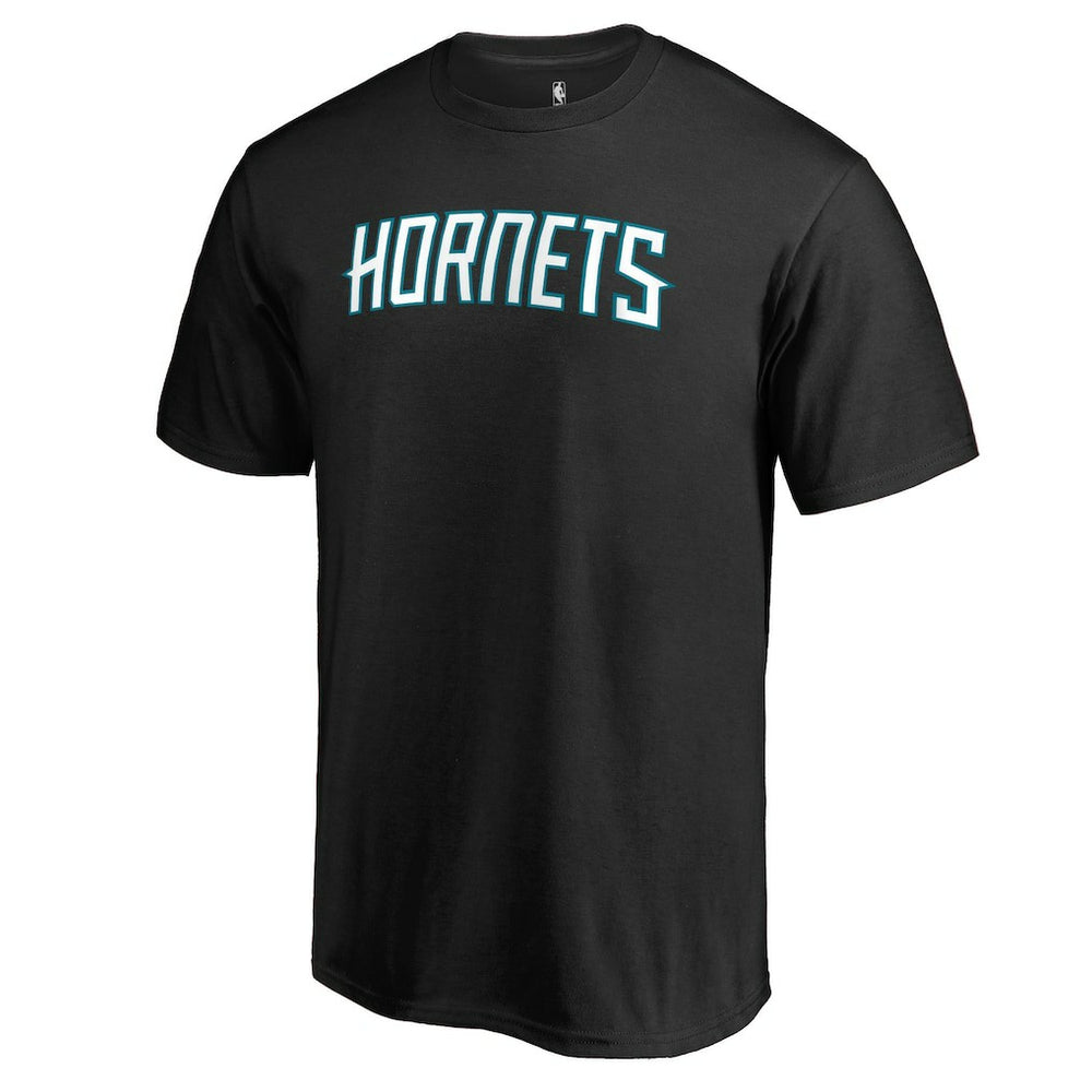 Charlotte Hornets Primary Wordmark T-Shirt Black - NBA