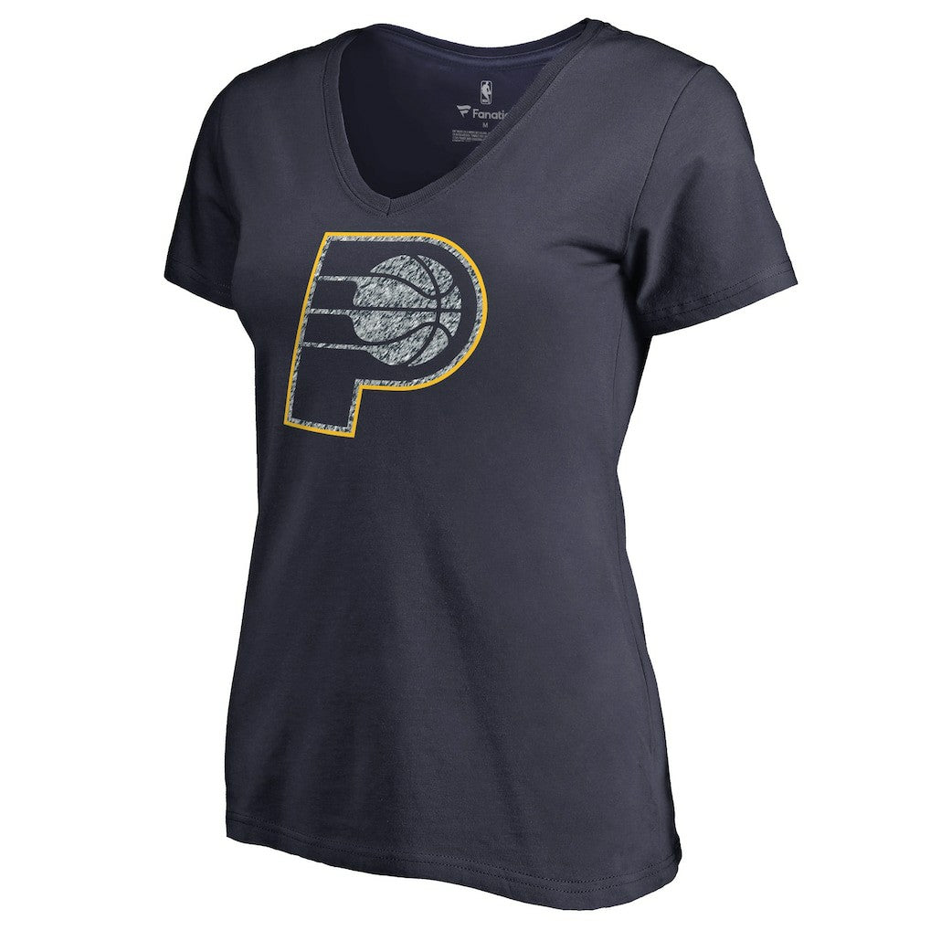 Indiana Pacers Women's Static Logo V-Neck T-Shirt Navy - NBA