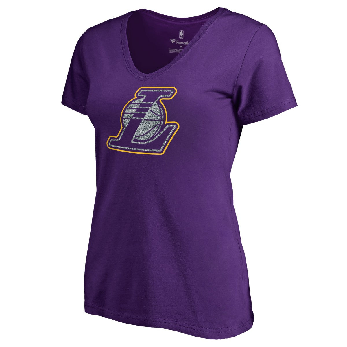Los Angeles Lakers Women's Static Logo V-Neck T-Shirt Purple - NBA