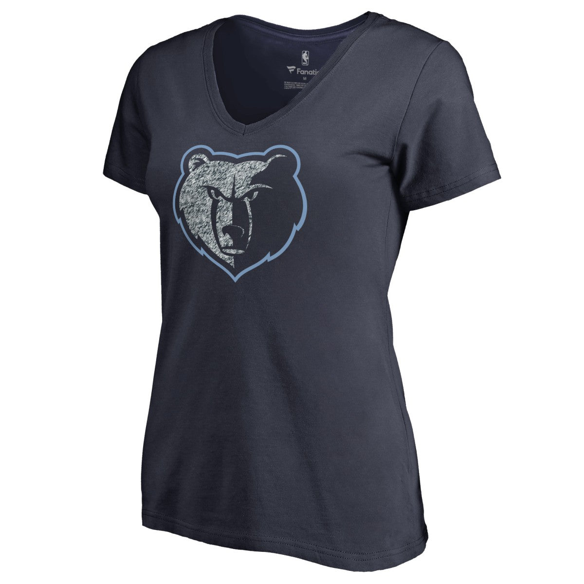 Memphis Grizzlies Women's Static Logo V-Neck T-Shirt Navy - NBA