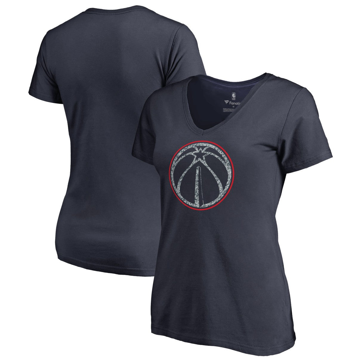 Washington Wizards Women's Static Logo V-Neck T-Shirt Navy - NBA